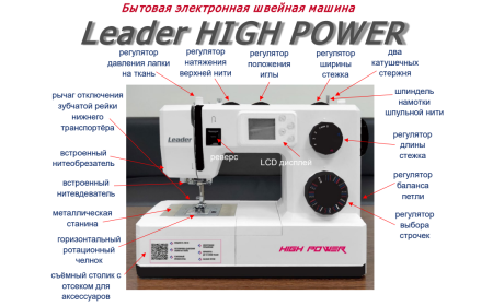 Швейная машина Leader HIGH POWER в интернет-магазине Hobbyshop.by по разумной цене